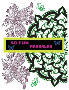 Paperback Coloring Book, 50 Fun Mandalas Book