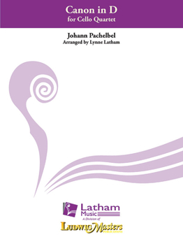 Paperback Canon in D for Cello Quartet: Conductor Score & Parts (Latham Music) Book