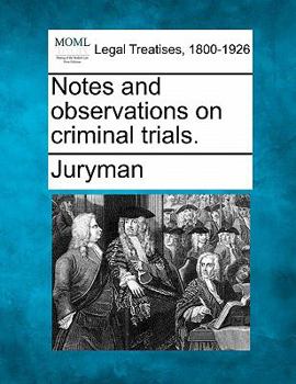 Paperback Notes and Observations on Criminal Trials. Book