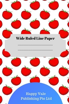Paperback Cute Tomato Theme Wide Ruled Line Paper Book