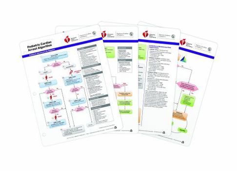 Cards AHA 2020 PALS Emergency Crash Cart Cards - 4 pk 8.5" x 11" Book