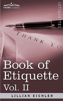 Paperback Book of Etiquette, Vol. II (in 2 Volumes) Book