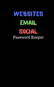 Paperback Black Password Notebook 60 Pages - 5x8 inches Book