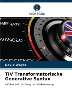 Paperback TIV Transformatorische Generative Syntax [German] Book