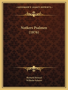 Paperback Notkers Psalmen (1876) [German] Book