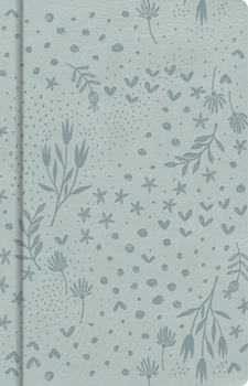 Imitation Leather Pale Blue Floral, Journal Book