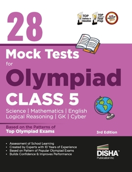 Paperback 28 Mock Test Series for Olympiads Class 5 Science, Mathematics, English, Logical Reasoning, GK & Cyber 2nd Edition Book