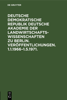 Hardcover Veröffentlichungen. 1.1.1966-1.5.1971 [German] Book