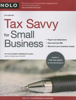 Paperback Tax Savvy for Small Business Book