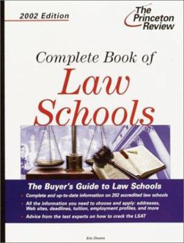 Paperback Complete Book of Law Schools, 2002 Edition Book