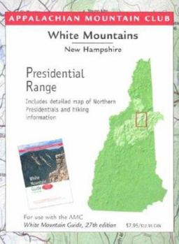 Map Presidential Range with close-up on reverse: White Mountain Guide Map Book