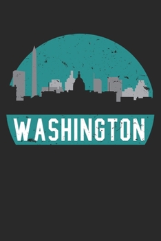 Paperback Washington DC Notebook: Unlined / Plain Washington Notebook / Journal Gift - Large ( 6 x 9 inches ) - 120 Pages -- Softcover Book