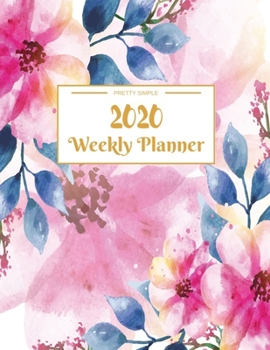 Paperback Weekly Planner 2020: Year At A Glance And Vertical Dated Pages - 8.5 x 11 inches 120 pages Book