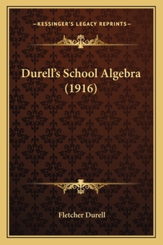 Paperback Durell's School Algebra (1916) Book