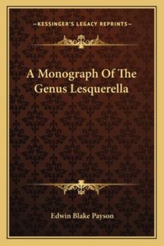 Paperback A Monograph Of The Genus Lesquerella Book