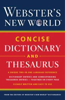 Paperback Webster's New World Concise Dictionary and Thesaurus Book