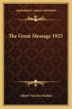 Paperback The Great Message 1925 Book