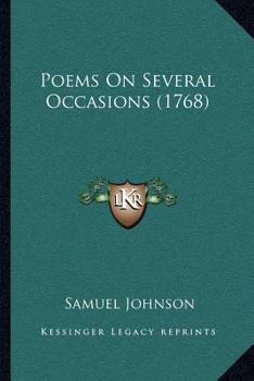 Paperback Poems On Several Occasions (1768) Book
