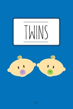 TWINS,NOTES: Notes, notebook, twins, 120 pages, baby boy, baby girl, gift, baby party, mom, dad, points, birth (German Edition)