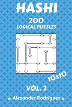 Paperback Hashi Logical Puzzles 10x10 - 200 vol. 2 Book