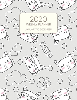 2020 Weekly Planner January to December: Dated With To Do Notes And Inspirational Quotes - Nerdy Cats With Spectacles (Cute & Adorable Calendar Diary Book)