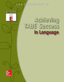 Paperback Achieving Tabe Success in Language, Level E Workbook Book