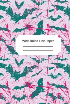 Scary Animals Theme Wide Ruled Line Paper