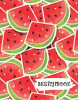 Paperback Sketchbook: Summer Watermelon Fun Framed Drawing Paper Notebook Book