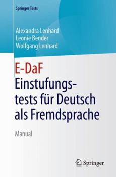 Paperback E-DaF - Einstufungstest für Deutsch als Fremdsprache: Manual (SpringerTests) (German Edition) [German] Book