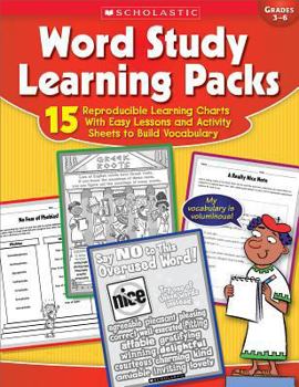 Paperback Word Study Learning Packs: 15 Reproducible Learning Charts with Easy Lessons and Activity Sheets to Build Vocabulary Book