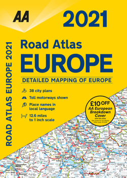 Spiral-bound Road Atlas Europe 2021 Book