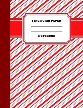 Paperback 1 Inch Grid Paper Notebook: Graph Paper Notebook. 1 Inch Graph Paper. Grid Paper Journal 8.5x11 in. Peppermint Book