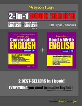 Paperback Preston Lee's 2-in-1 Book Series! Conversation English & Read & Write English Lesson 1 - 20 For Thai Speakers Book