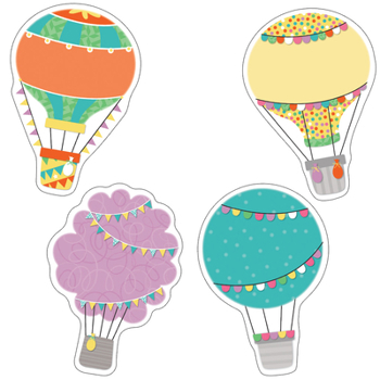 Misc. Up and Away Hot Air Balloons Cutouts Book