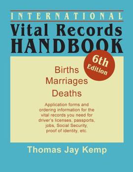 Paperback International Vital Records Handbook. 6th Edition Superseded by 7th Edition Book