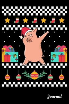 Paperback Journal: 120 Blank Lined Pages (6" x 9" Notebook) with Funny Christmas Pig Print On The Cover Book