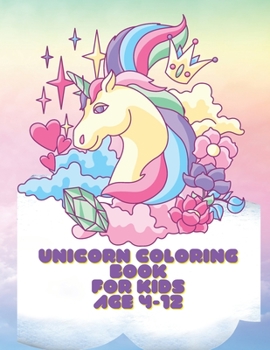 Paperback Unicorn coloring book for age 4-12: Mermaid coloring book