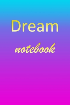 Paperback Dream: Blank Notebook - Wide Ruled Lined Paper Notepad - Writing Pad Practice Journal - Custom Personalized First Name Initia Book