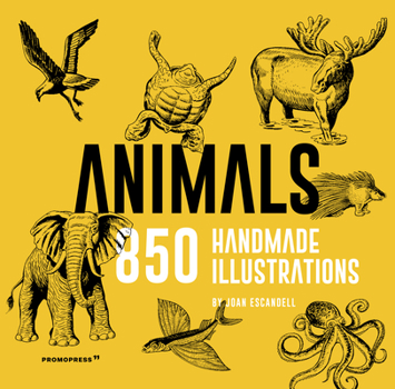 Hardcover Animals: 850 Handmade Illustrations Book