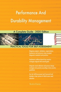 Paperback Performance And Durability Management A Complete Guide - 2020 Edition Book
