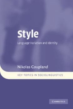 Hardcover Style: Language Variation and Identity Book