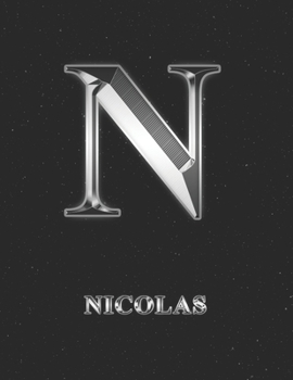 Nicolas: 2 Year Weekly Planner with Note Pages (24 Months) | Silver Effect Personalized Custom Letter N Initial First Name | 2020 - 2021 | Week ... | Plan Each Day, Set Goals & Get Stuff Done