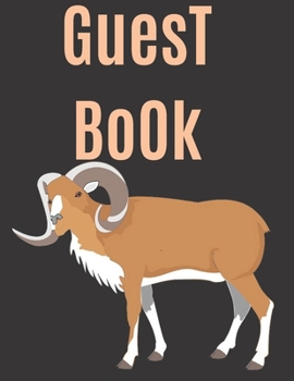 Guest Book goat: color goat Cover, Rustic Guest book For Wedding, for baby shower,for graduation,for birthday party,for house warming,for ... cover,goat lover ,cute goat,celebration party