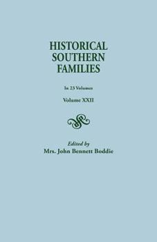 Paperback Historical Southern Families. in 23 Volumes. Volume XXII Book