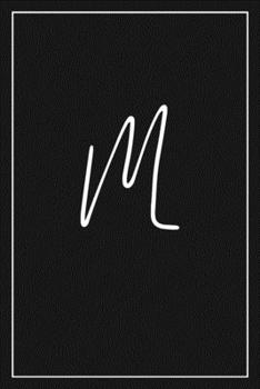 M: Blank Diary Journal with Lined Pages Notebook Pocket Size for Adult To Write in Black Charcoal Matte Cover Sizes 6 X 9 Inches 15.24 X 22.86 Centimetre 110 Pages