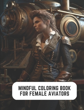 Paperback Mindful Coloring Book for Female Aviators: 50 Intricate Steampunk Girl Designs to Find Your Calm Book