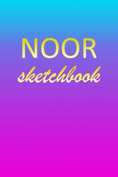 Noor: Sketchbook | Blank Imaginative Sketch Book Paper | Pink Blue Gold Custom Letter N Personalized Cover | Teach & Practice Drawing for Experienced ... Doodle Pad | Create, Imagine & Learn to Draw
