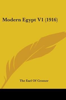 Paperback Modern Egypt V1 (1916) Book