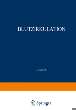 Paperback Blutzirkulation. 2 Teile. 1926/27 [German] Book