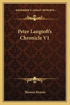 Paperback Peter Langtoft's Chronicle V1 Book